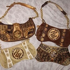 Brown and Gold Designer Women's Bag
